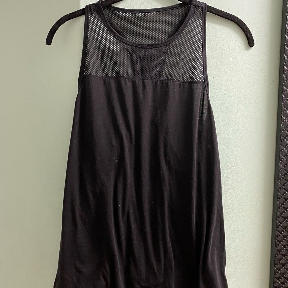Athleta athletic black, mesh tank top size small